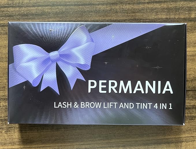 PERMANIA Lash Lift Kit, Salon Grade Supplies for Eyelash Lift and Brow Lamination Black Color 4 in 1 Fast Quick Curling & Coloring 10 ml Natural Result Hair Color Developers