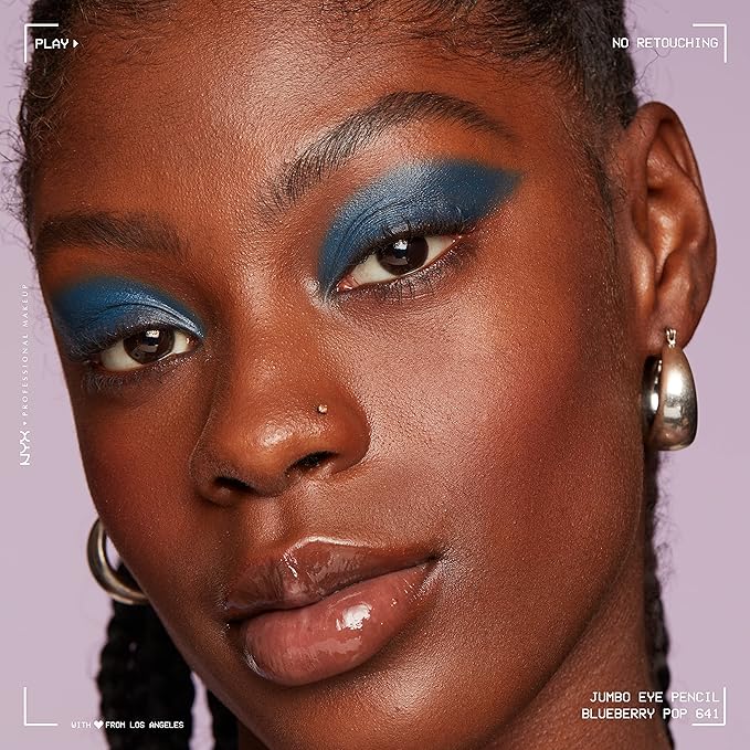 NYX PROFESSIONAL MAKEUP Jumbo Eye Pencil Duo - Frappe (Chocolate Brown) & Blueberry Pop (Blue)