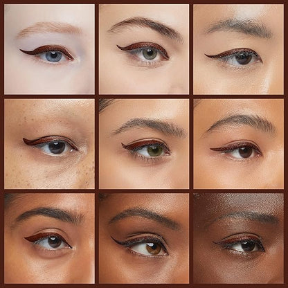 Almay Liquid Eyeliner, Waterproof, Fade-Proof Eye Makeup, Easy-to-Apply Liner Brush, 224 Brown Topaz, 0.08 Oz