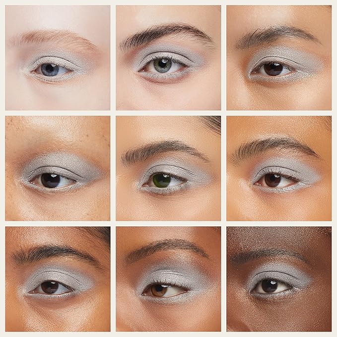 Cream Eyeshadow | Natural Organic Eye Makeup, Richly Pigmented Creme Eyeshadow For Women (White Satin Shimmer)