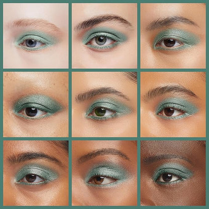 Teal Jewel Shimmering Green Emerald Forest Pressed Powder Single Vegan Eyeshadow; Talc, Paraben & Cruelty Free