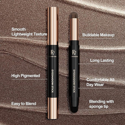 FV Cream Shimmer Eyeshadow Stick，Long Lasting & Waterproof, Multi-Use & High Pigment Eyeshadow Makeup Stick, Golden Shimmer